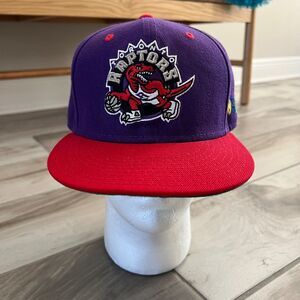 Toronto Raptors Vintage Snapback Hat Purple Red Retro NBA Cap Fifty Five Brand